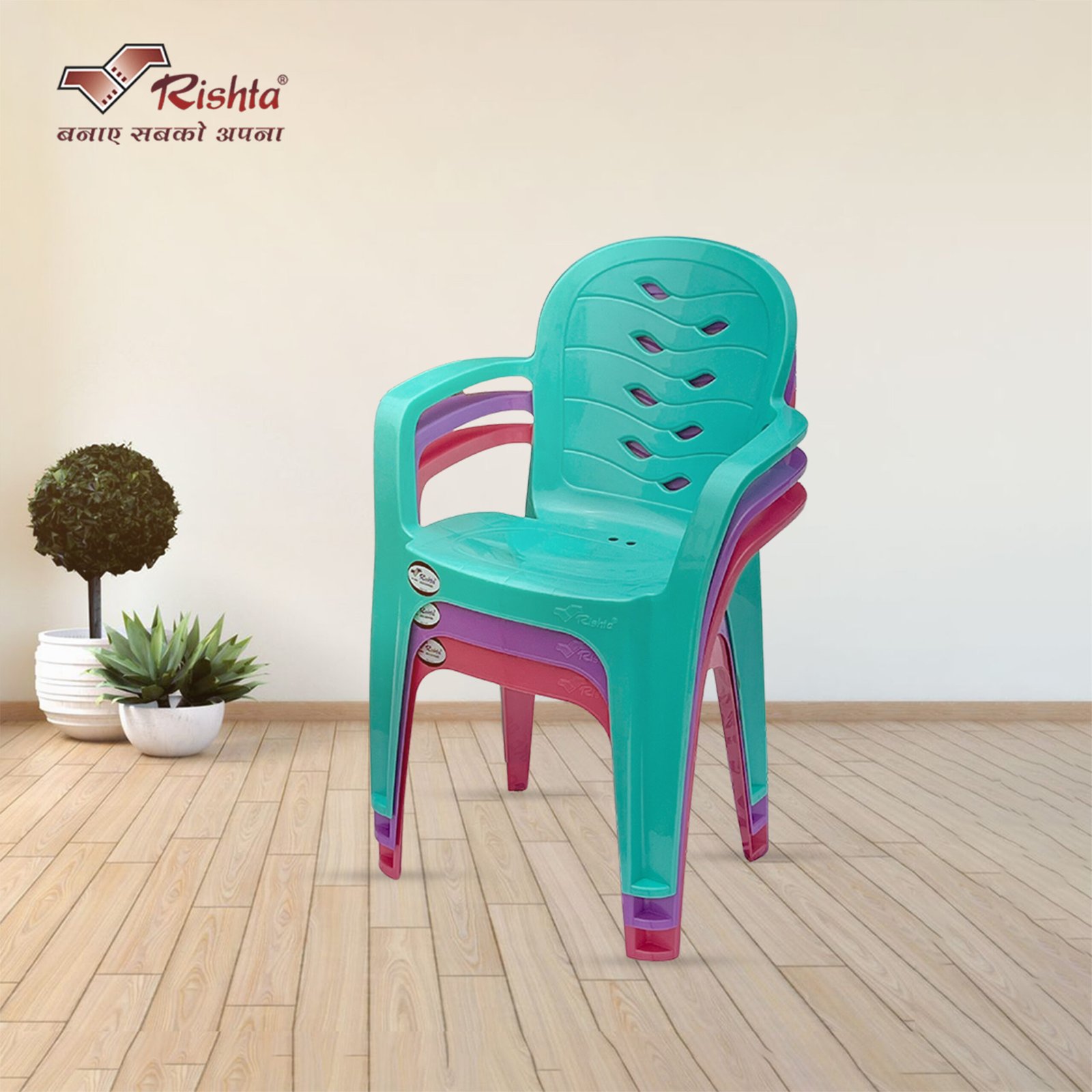 Baby Chair Tiny Trone (Leaf Flow) - Image 5