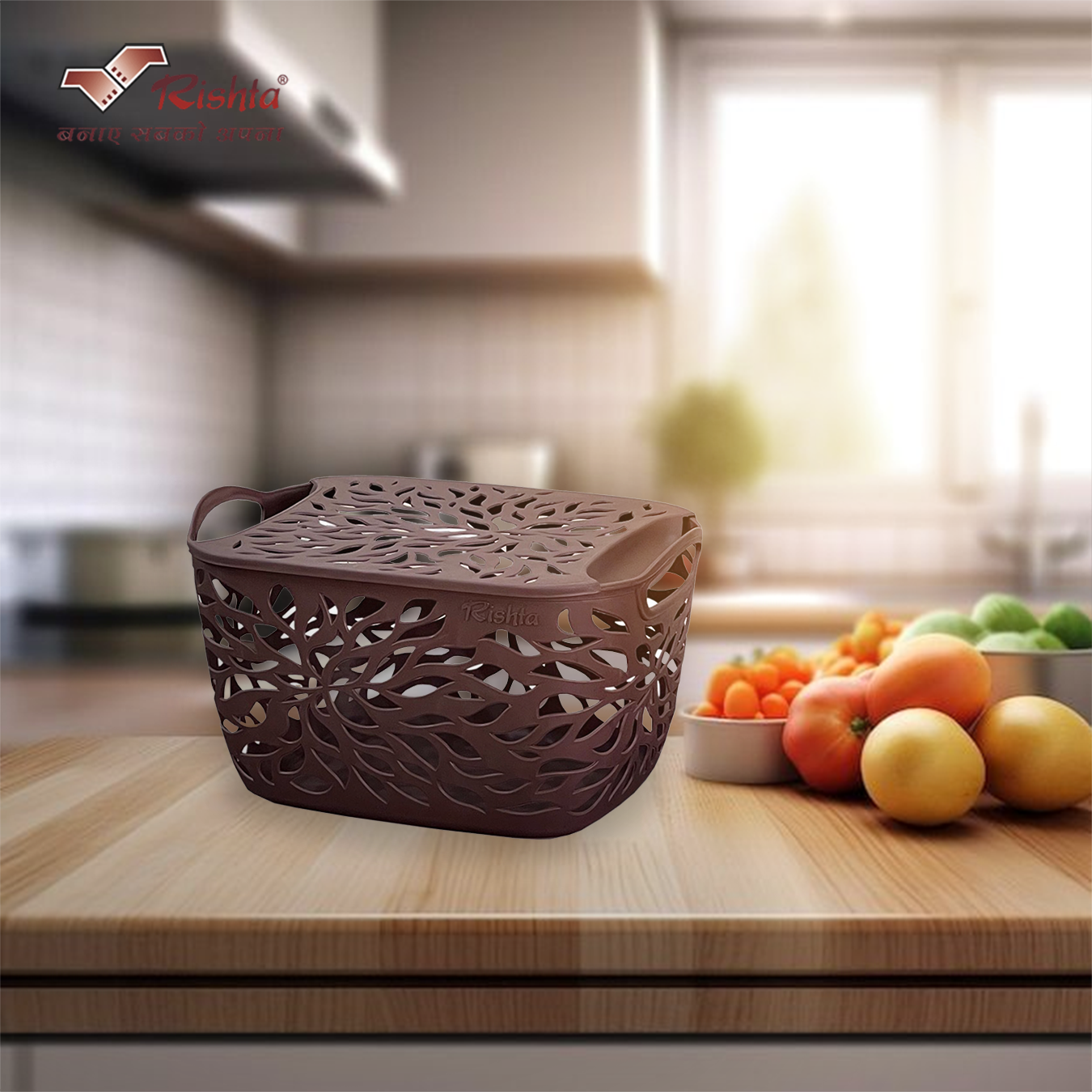 Rishta Jovial Storage Basket with Lid – Set of 3 - Image 3