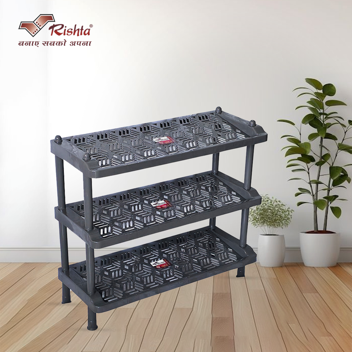 Rishta® Crazy Shoe Rack – 3 Layer - Image 6