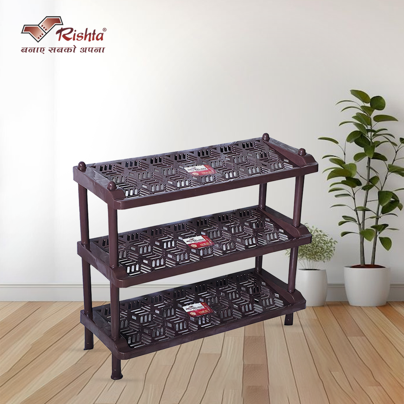Rishta® Crazy Shoe Rack – 3 Layer - Image 4