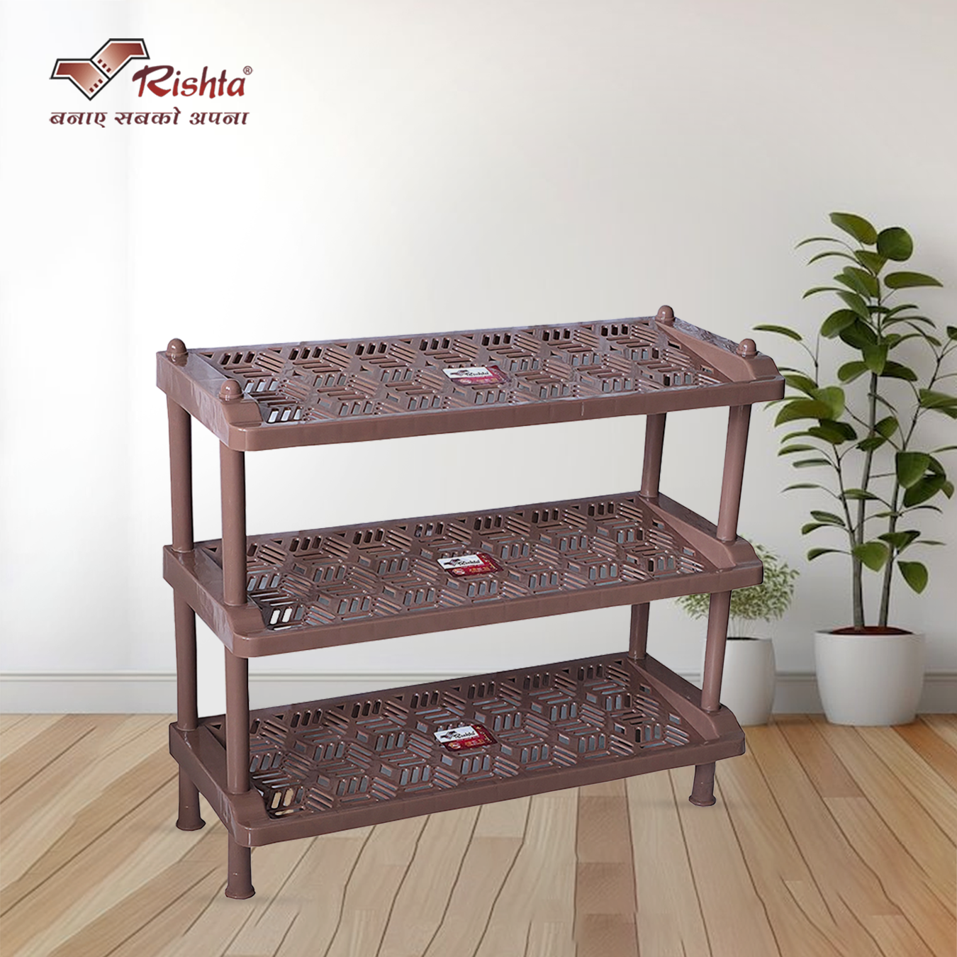 Rishta® Crazy Shoe Rack – 3 Layer - Image 2