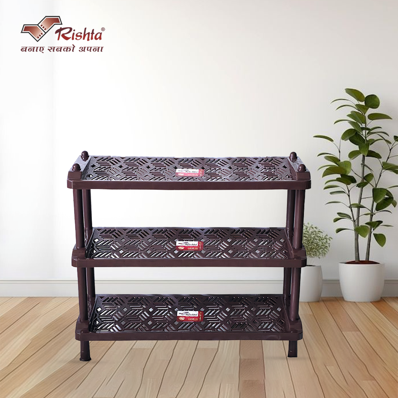 Rishta® Crazy Shoe Rack – 3 Layer - Image 3