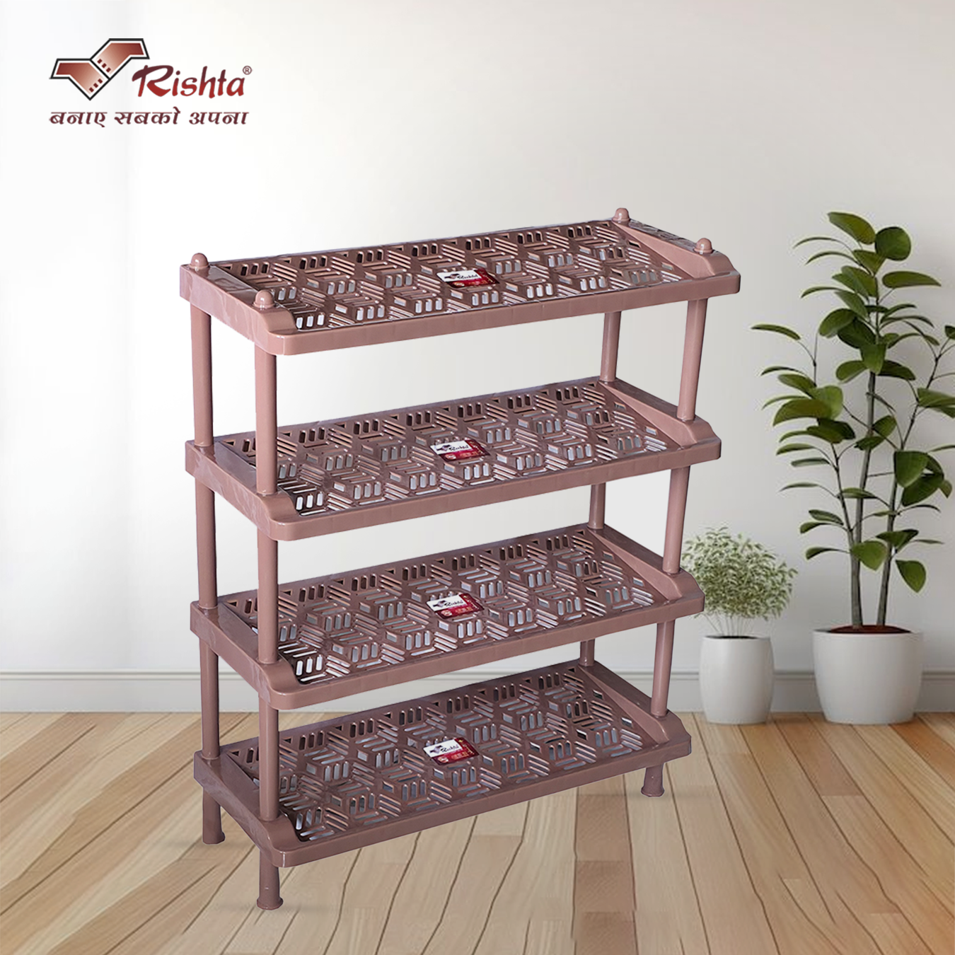 Rishta® Crazy Shoe Rack – 4 Layer - Image 2