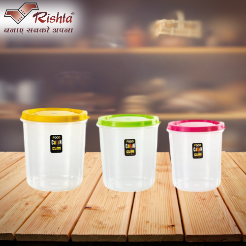 R FOOD CABIN - CRYSTEL-3 Pcs Set   1,2,3  Ltrs