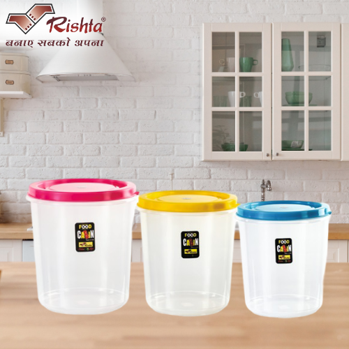 R FOOD CABIN - CRYSTEL-3 Pcs Set 2,3,5  Ltrs