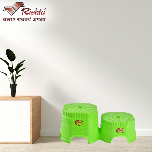 Rishta Plastic Bathroom Stool Set - Image 4
