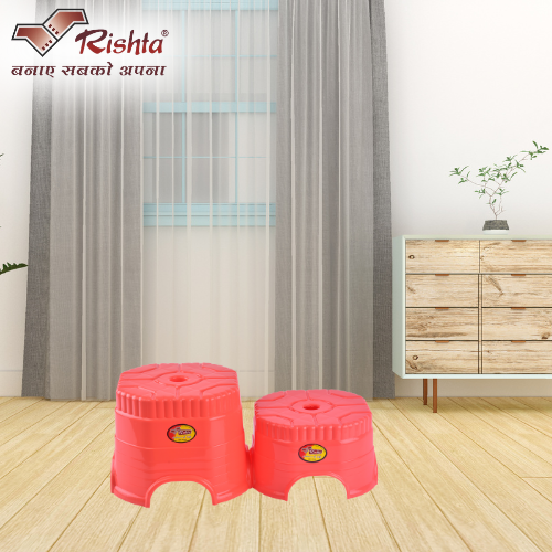 Rishta Plastic Bathroom Stool Set - Image 2
