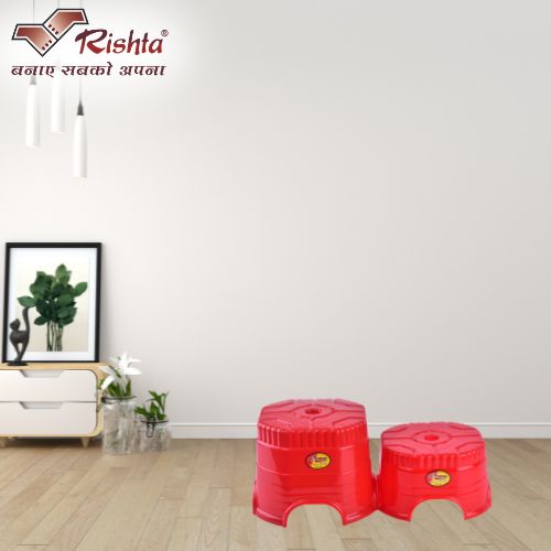 Rishta Plastic Bathroom Stool Set